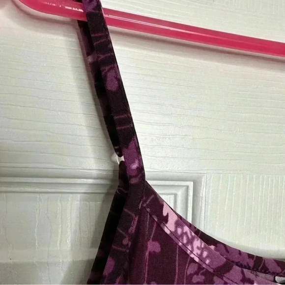 Reitman’s Tank Top Spaghetti Straps Adjustable Purple Floral Size Medium - Picture 14 of 16